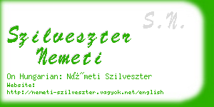 szilveszter nemeti business card